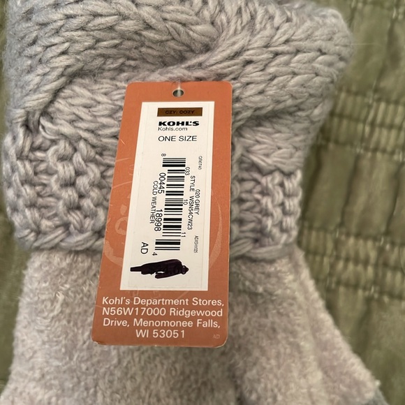NWT SONOMA Grey Winter Gloves - Picture 3 of 9